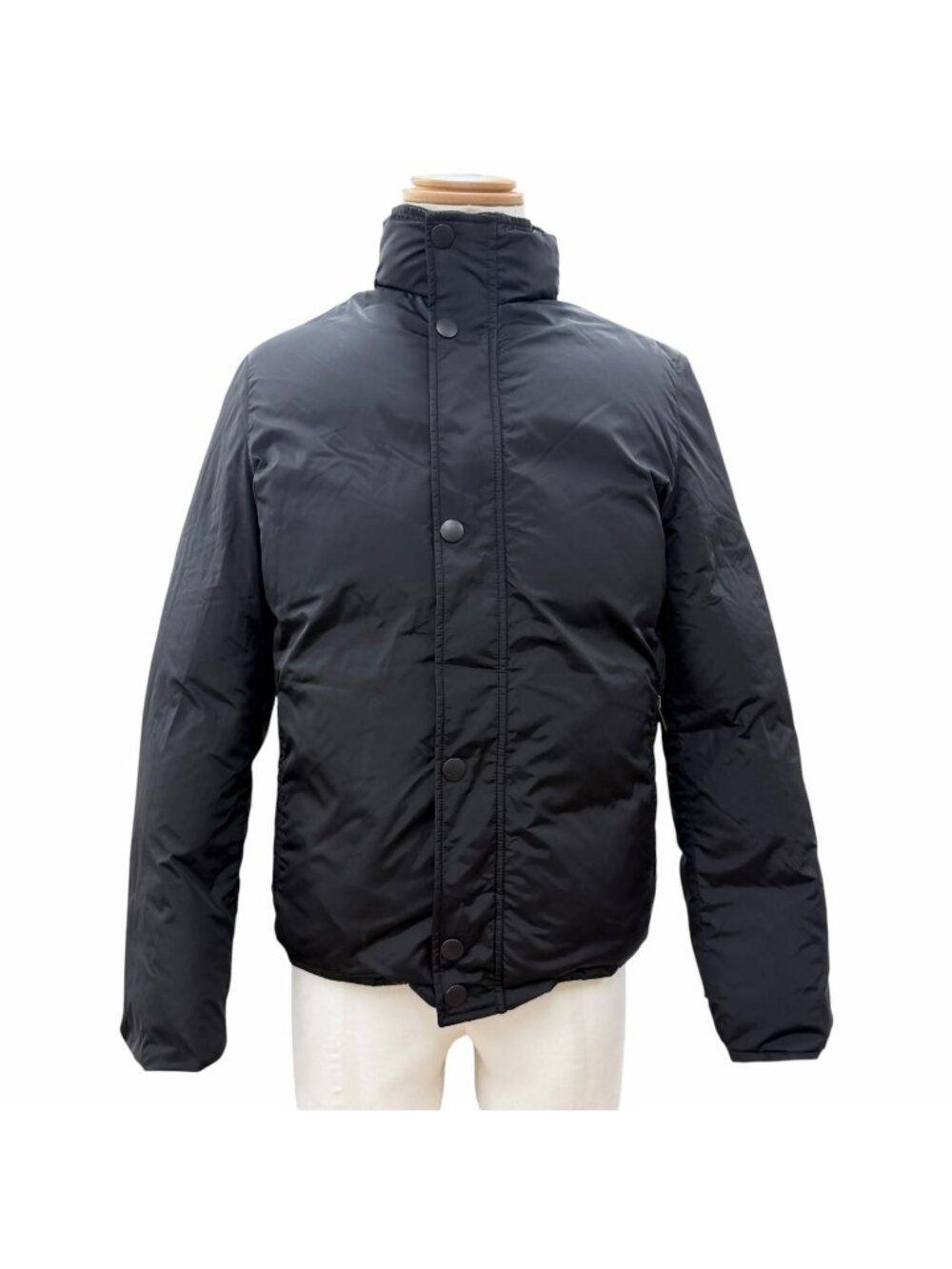 Gucci Vintage Wool Era Logo Button Reversible Down Jacket 44